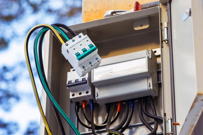 Replacing,The,Electrical,Fuse.,Electric,Meter,And,Wires,In,The